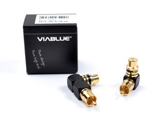 Viablue XS RCA Adapter 90° S/XL MIX - 1RCA(M)-1RCA(F) Adapter