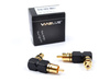 Viablue XS RCA-Adapter 90° XL - 1RCA(M)-1RCA(F)