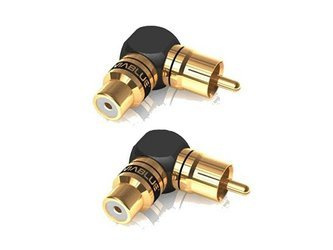 Viablue XS RCA Adapter 90° S - Winkeladapter 1RCA(M)-1RCA(F)