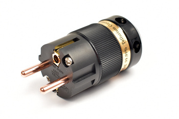 IeGO 8055-Cu - schuko  Stecker - schwarz - Furukawa Kupfer