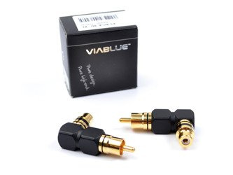 Viablue XS RCA-Adapter 90° XL - 1RCA(M)-1RCA(F)