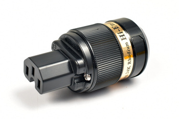 IeGO 8075-Rh - IEC C15 Stecker - schwarz - rhodiniertes Furukawa Kupfer