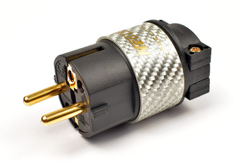 Neotech NC-P312G - Stromversorgungsstecker Schuko Kupfer UP-OCC vergoldet